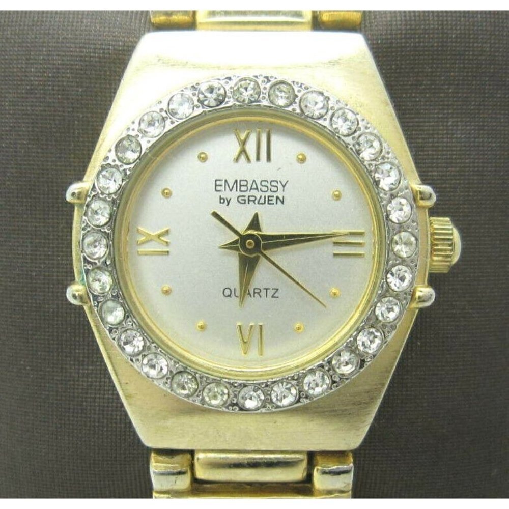 Women's Embassy by Gruen Crystal Analog 24mm Dial Watch (C718)